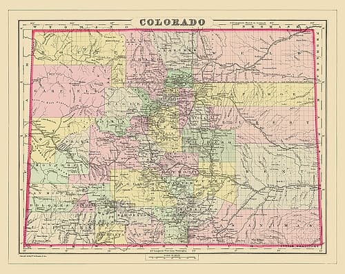 Colorado - Bradley 1887 Art Print