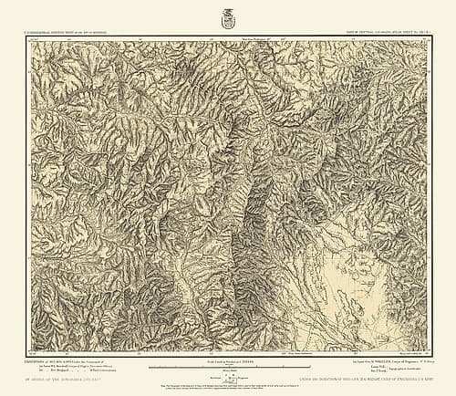 Colorado Central Colorado Sheet - US Army 1879 Vintage Print