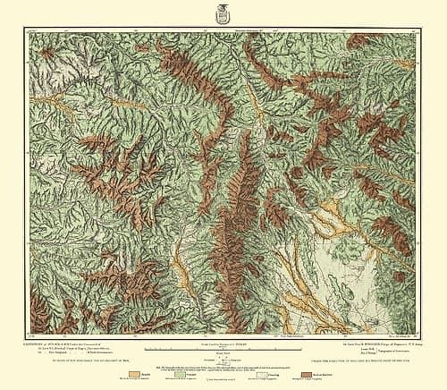 Central Colorado Land Classification Sheet Vintage Print