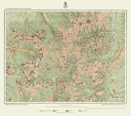 Southwest Colorado Land Classification Sheet Vintage Print