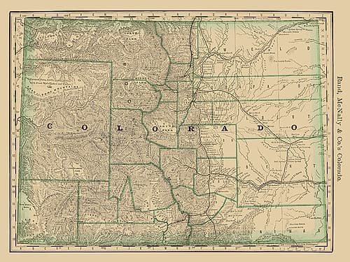 Colorado - Rand McNally 1879 Vintage Print