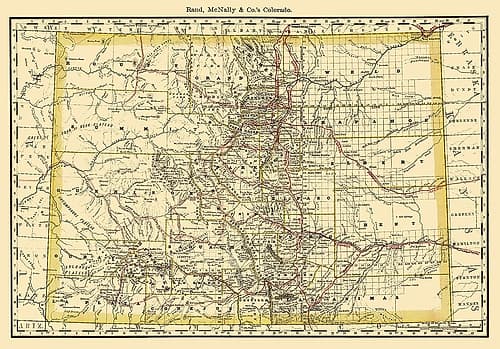 Colorado - Rand McNally 1879 Vintage Print