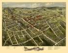 Danbury Connecticut - Bailey 1875 Vintage Print