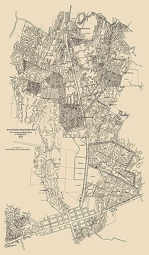 Antietam Battlefield Preliminary - Hotehkiss 1895 Vintage Print