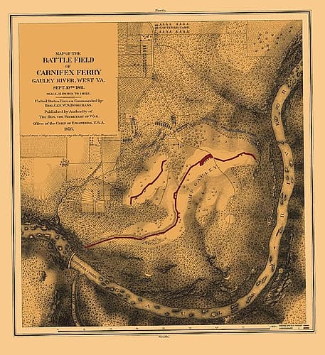 Battlefield Carnifex Ferry West Virginia Vintage Print