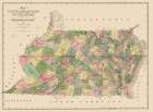 Virginia Maryland Delaware PO Canals Railroads Art Print