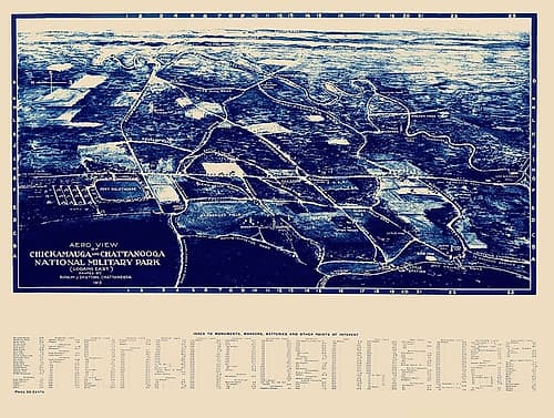 Chickamauga Chattanooga National Military Park Vintage Print