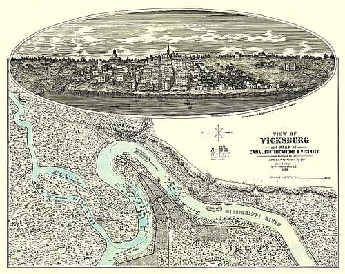 Vicksburg Mississippi with Vicinity Art Print