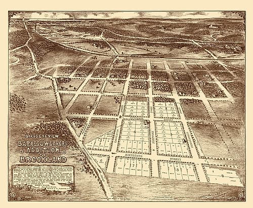 Brookland Washington DC - Barnes 1895 Art Print