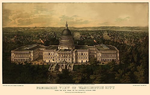 Washington DC - Bohn 1857 Vintage Print