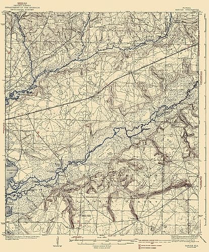 Harold Florida Quad - USGS 1938 Vintage Print