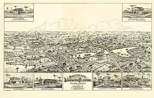 Longwood Florida - Forbes 1885 Art Print
