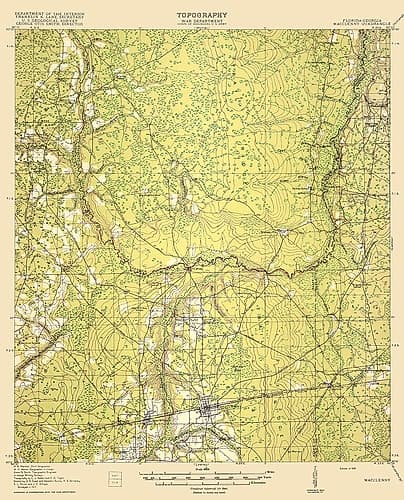 Macclenny Florida Georgia Quad - USGS 1918 Vintage Print