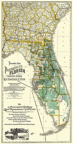 Florida - 1890 Vintage Print