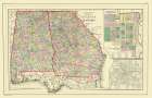 Georgia, Alabama - Mitchell 1890 Art Print
