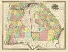Georgia, Alabama - Tanner 1825 Art Print