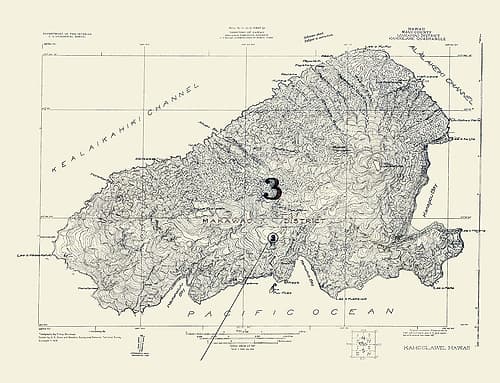 Kahoolawe Hawaii Quad - USGS 1926 Vintage Print