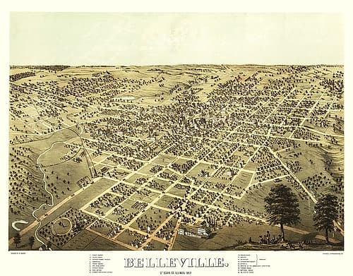 Belleville Illinois - Ruger 1867 Vintage Print