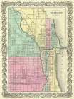 Chicago Illinois - Colton 1855 Art Print