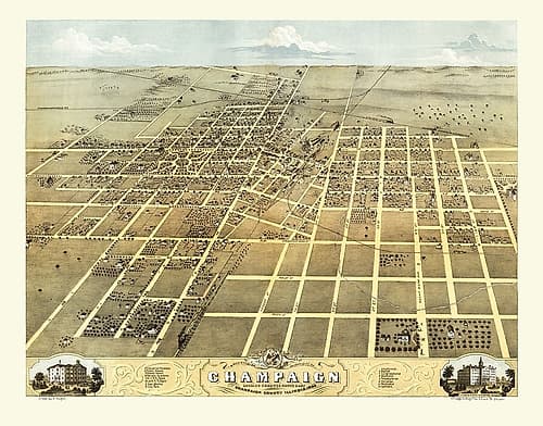Champaign Illinois - Ruger 1869 Art Print