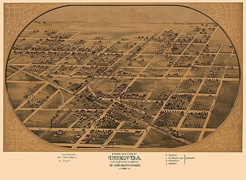 Chenoa Illinois - Ruger 1869 Vintage Print