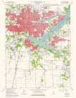 Decatur Illinois Quad - USGS 1975 Art Print