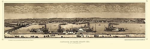 Rock Island Illinois - Hageboeck 1874 Vintage Print