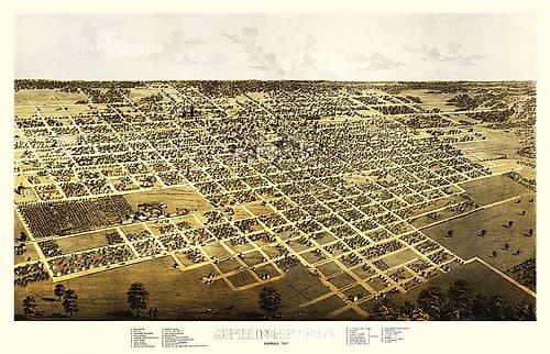 Springfield Illinois - Ruger 1867 Vintage Print