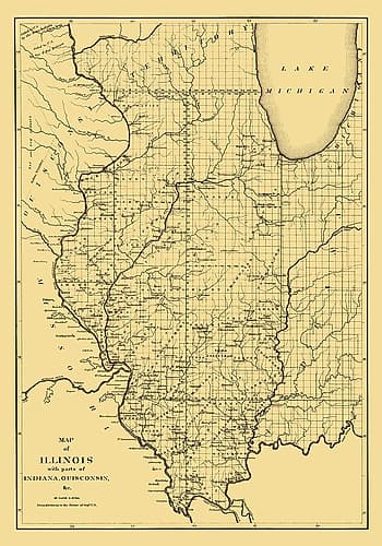 Illinois - Burr 1836 Vintage Print