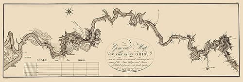 Ohio River Illinois - Collot 1796 Vintage Print