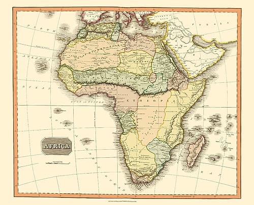 Africa - Cumming 1817 Art Print