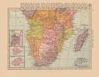 Central Southern Africa - Hammond 1910 Art Print