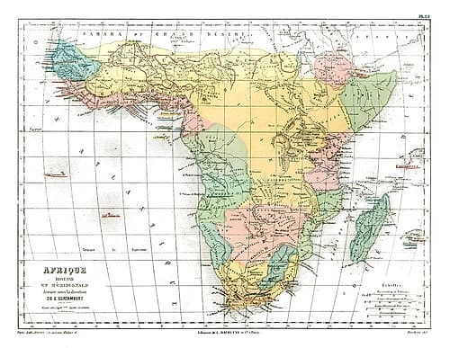 Africa - Cortambert 1880 Art Print