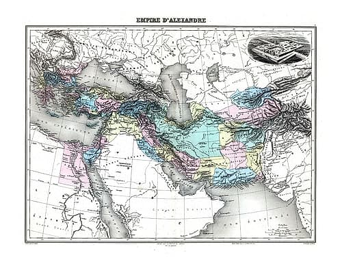 Alexander the Great Empire Europe Asia - Lacoste Art Print
