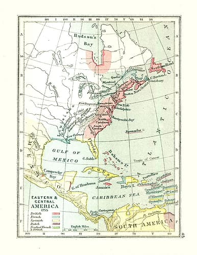 Eastern Central America - Gardiner 1755 Art Print