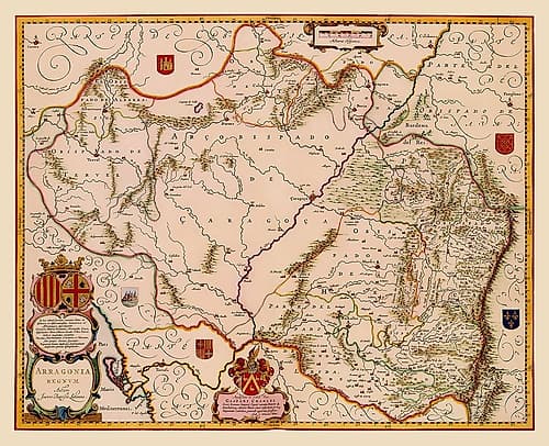 Aragon Spain - Blaeu 1638 Art Print