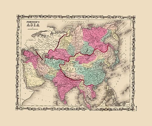 Asia - Johnson 1860 Art Print