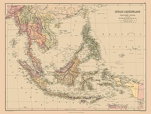 Asia Indian Archipelago India - Bartholomew 1867 Art Print