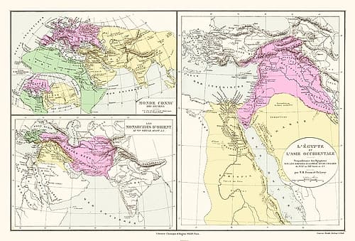 Asian Empires - Drioux 1882 Art Print