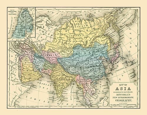Asia - Mitchell 1869 Art Print
