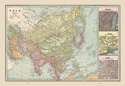 Asia - Cram 1892 Art Print
