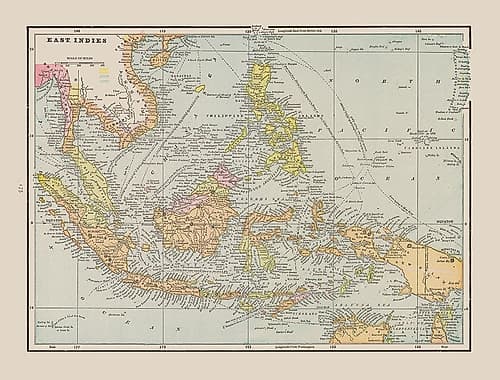 Asia East Indies - Cram 1892 Art Print