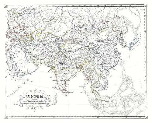 Asia Parthian Empire Han China - Spruner 1855 Art Print