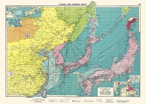 Asia Chinese Japanese Ports - Philip 1922 Art Print