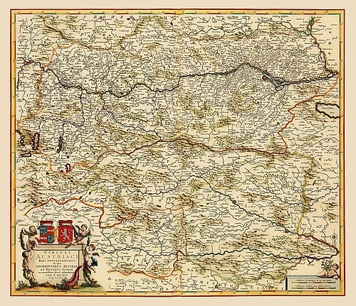 Austria - De Wit 1688 Art Print