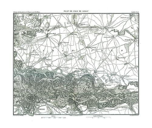 Lobau Austria - Thiers 1866 Vintage Print