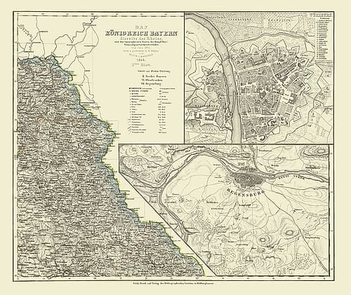 Bavaria Kingdom Germany - Radefeld 1858 Art Print