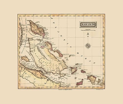 Bahamas - Lucas 1823 Vintage Print