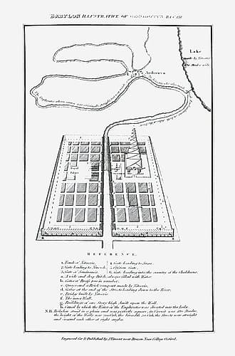 Middle East Babylon Herodotus Susiana Vintage Print