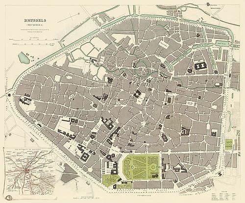 Brussels Belgium Benelux - Chapman 1834 Art Print